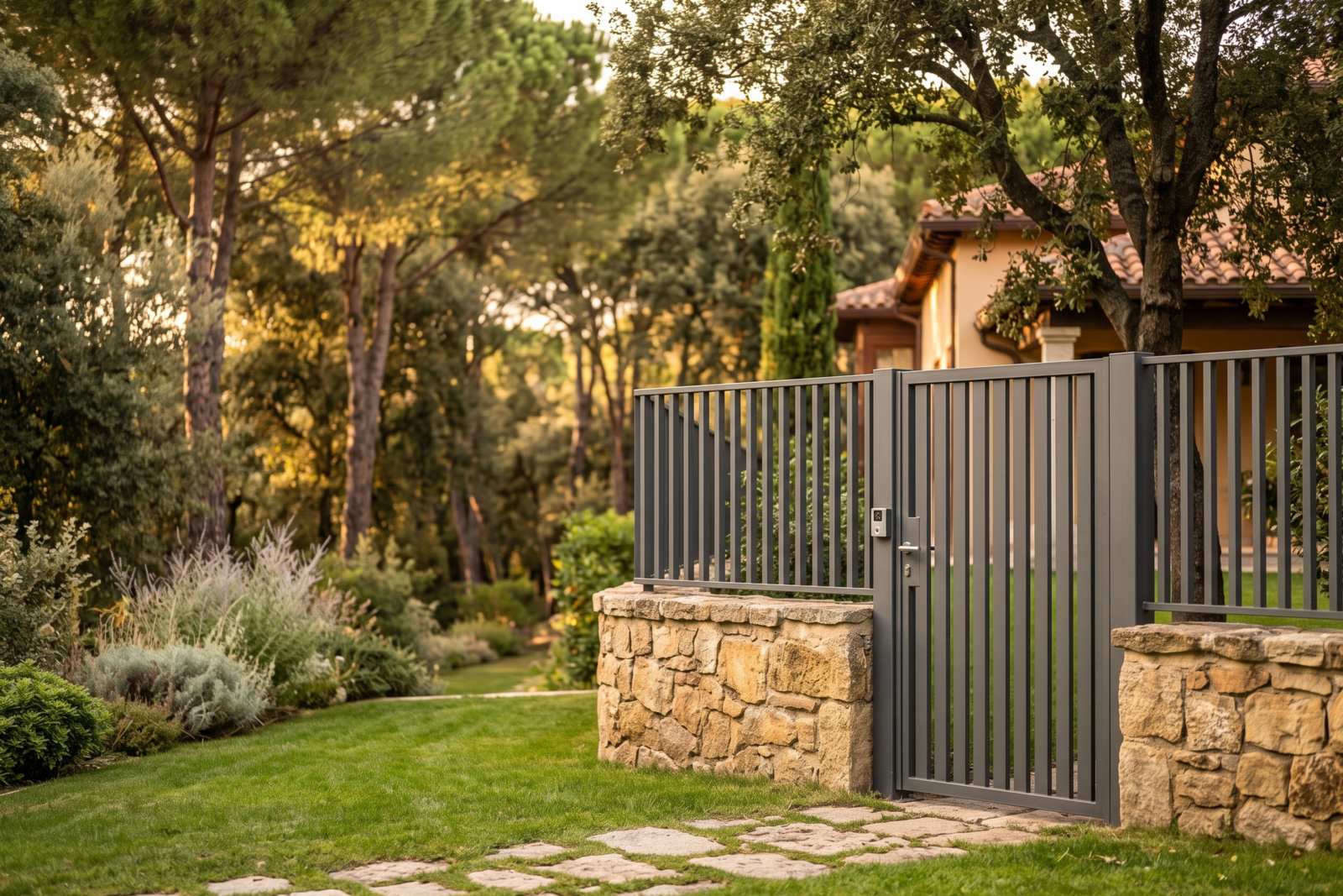 Puerta de parcela y vallado de un chalé en Villaviciosa de Odón