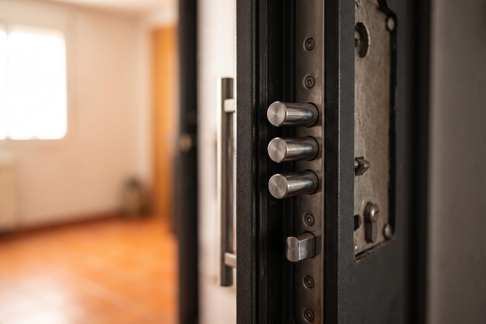 Instalación de puerta blindada en un piso de Móstoles